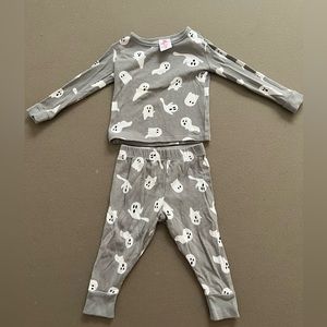 Target Gray Ghost Print Pajama Set